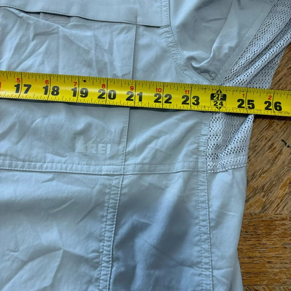 REI Co-op Light Blue Short Sleeve Button Down Pockets Hiking Fishing Casual XL - Picture 5 of 5
